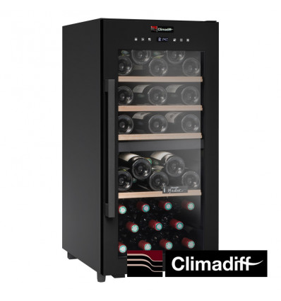 Vinoteca libre instalación  CD41B1, Cíclico, Negro, Nueva clase G, CLIMADIFF